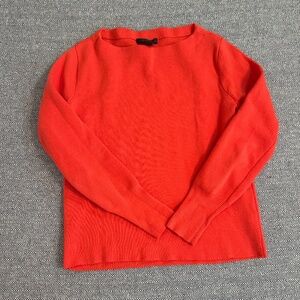 J CREW - Women's Boat Neck Red/Orange Flame Sweater